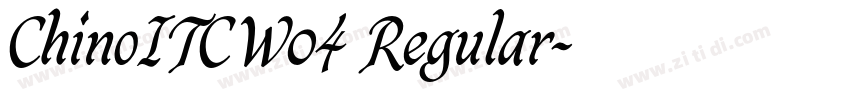 ChinoITCW04 Regular字体转换